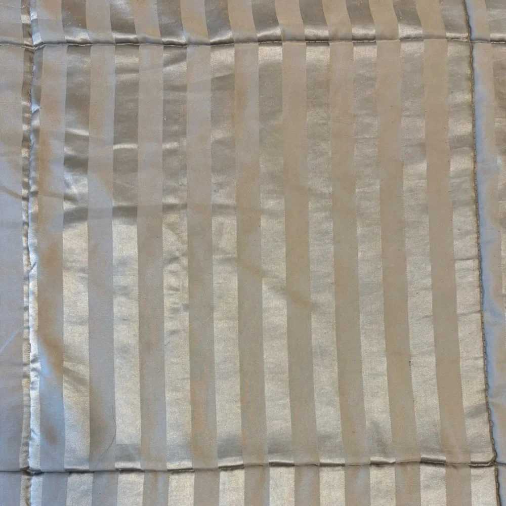 Striped Comforter Bedspread Ultra Stripes Luxury Hotel Style Silver Full Queen